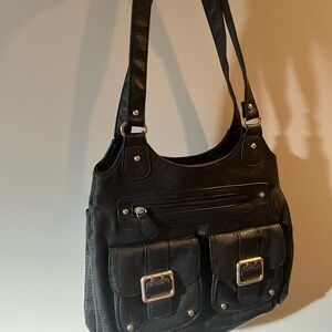 Black Leather Shoulder Bag